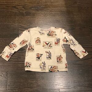 Baby Zara looney tunes Christmas shirt